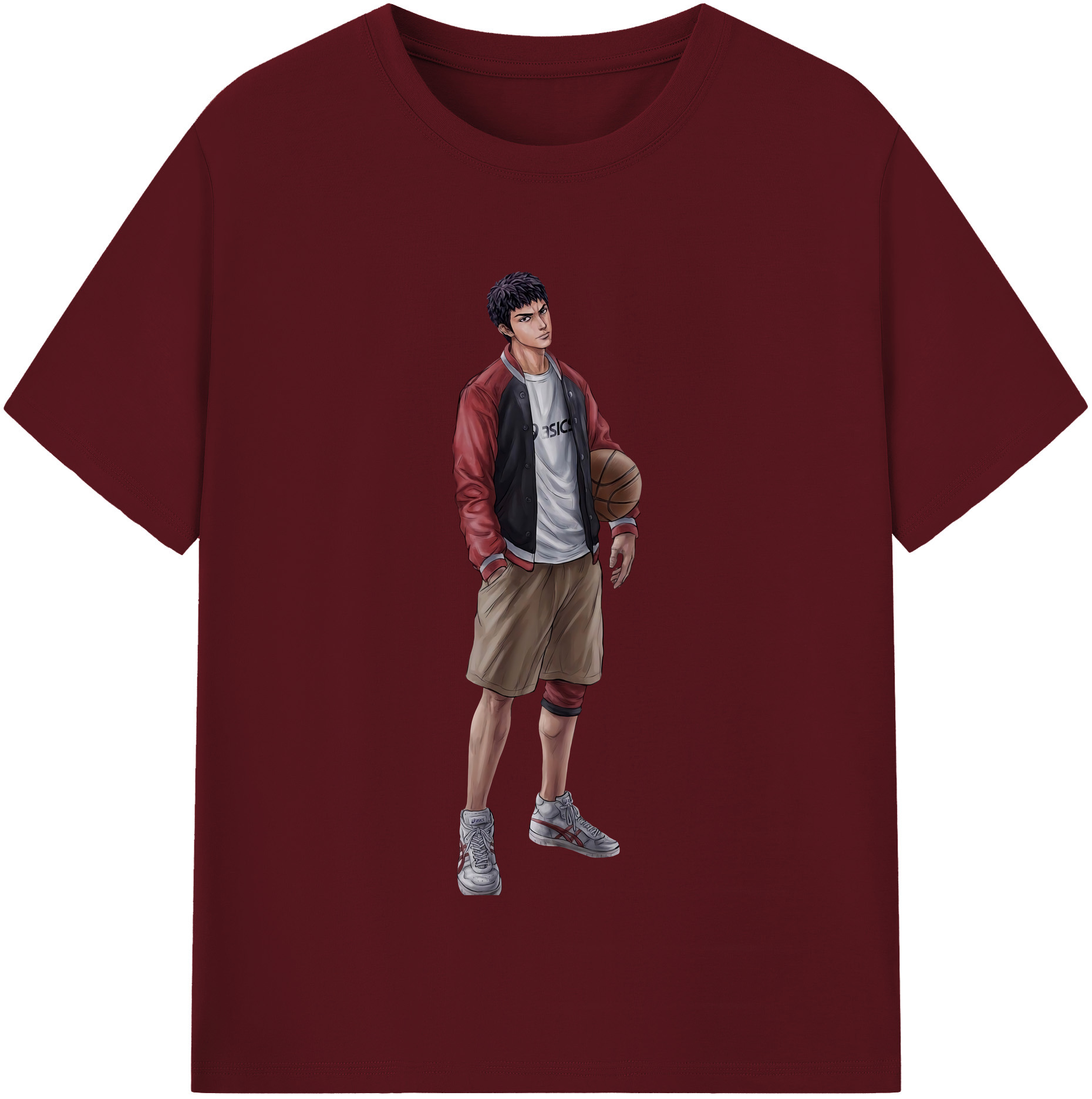 SLAM DUNK／スラムダンク 綿100％半袖Tシャツ（フロントプリント）